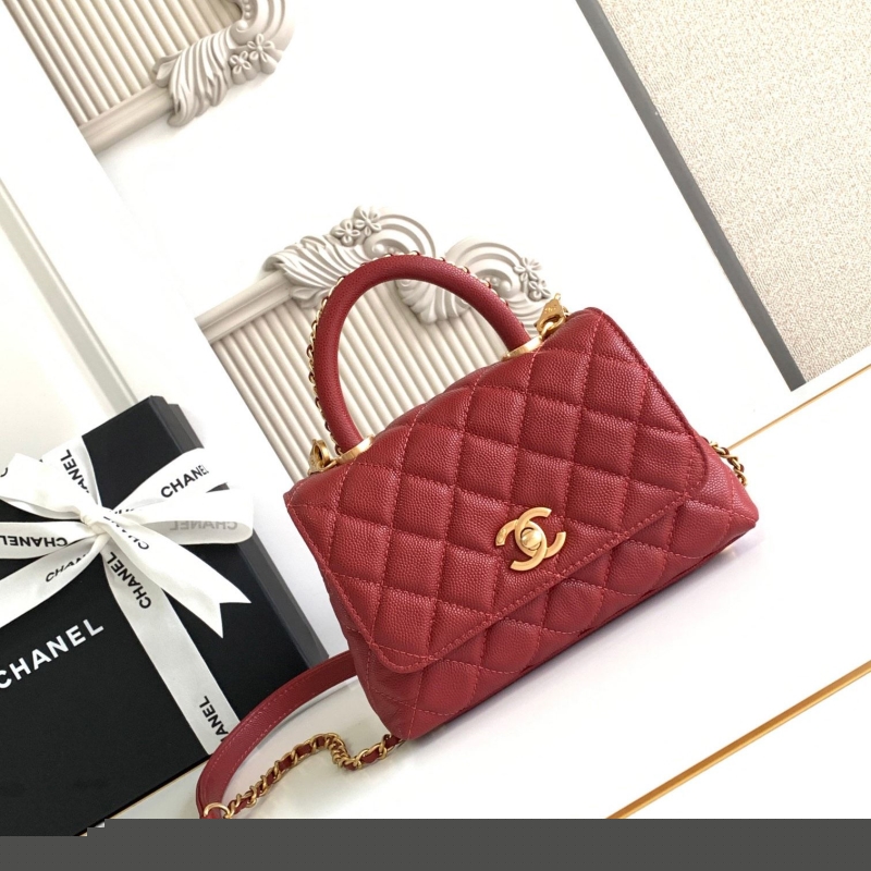 Ch*el top handle bags
